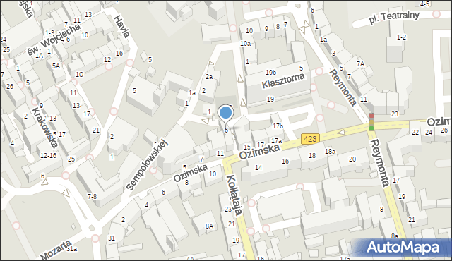 Opole, Podgórna, 6, mapa Opola