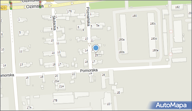 Opole, Poznańska, 15, mapa Opola