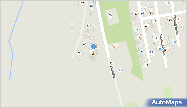 Opole, Podborna, 48, mapa Opola