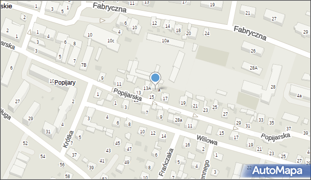 Opole Lubelskie, Popijarska, 15a, mapa Opole Lubelskie