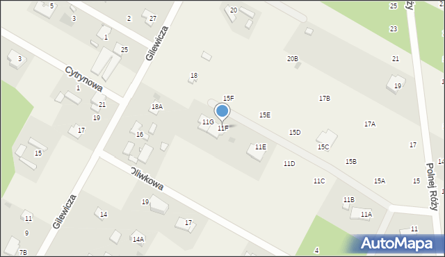 Opypy, Polnej Róży, 11F, mapa Opypy