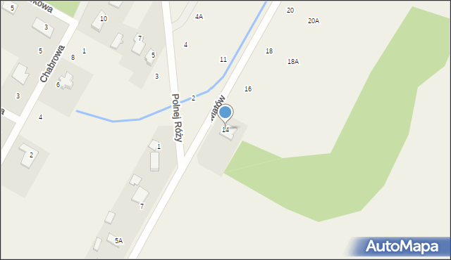 Opypy, Polnych Kwiatów, 14, mapa Opypy