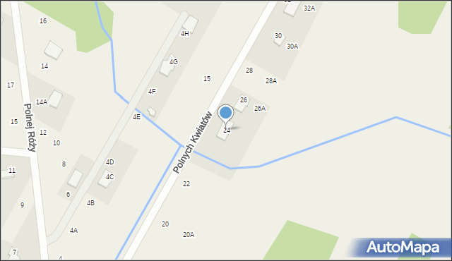 Opypy, Polnych Kwiatów, 24, mapa Opypy