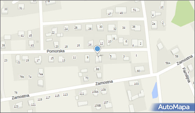 Orle, Pomorska, 7A, mapa Orle