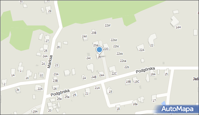 Orzesze, Podgórska, 20, mapa Orzesze