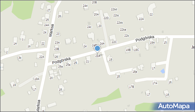 Orzesze, Podgórska, 21A, mapa Orzesze