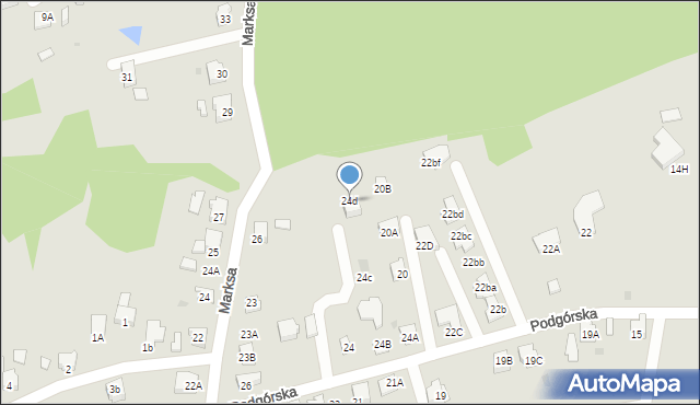 Orzesze, Podgórska, 24d, mapa Orzesze