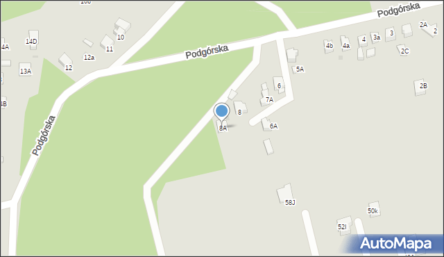 Orzesze, Podgórska, 8A, mapa Orzesze