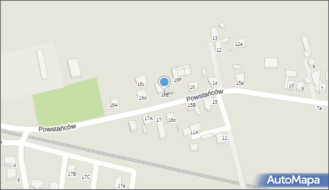 Orzesze, Powstańców, 16E, mapa Orzesze