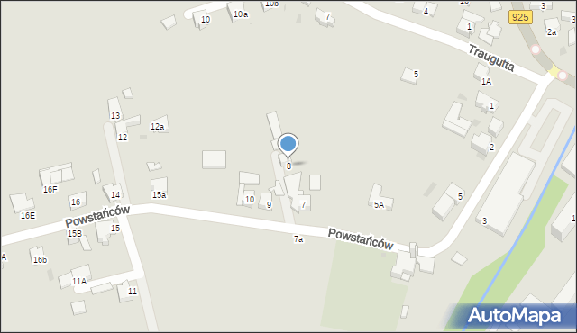 Orzesze, Powstańców, 8, mapa Orzesze