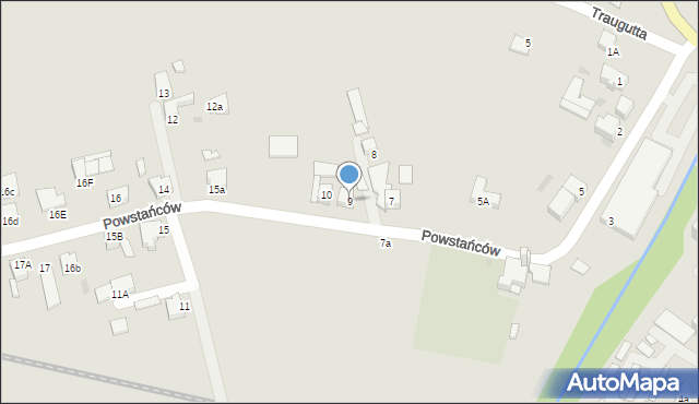 Orzesze, Powstańców, 9, mapa Orzesze