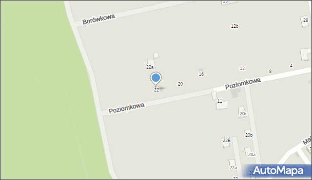 Orzesze, Poziomkowa, 22, mapa Orzesze