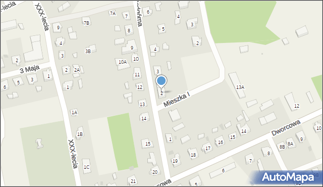Osiek nad Notecią, Podgórna, 2, mapa Osiek nad Notecią