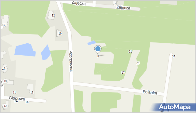 Osielsko, Polanka, 9, mapa Osielsko