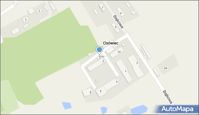 Osówiec, Pogodna, 2, mapa Osówiec