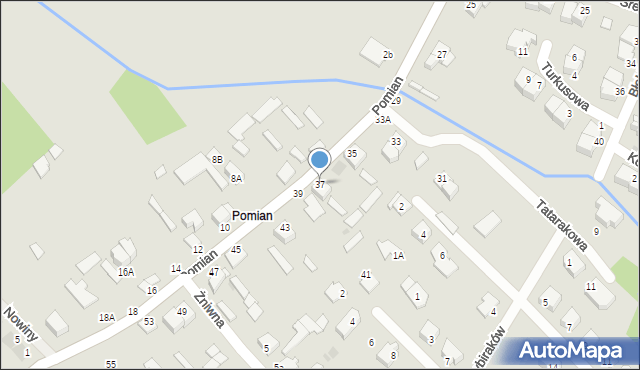 Ostrołęka, Pomian, 37, mapa Ostrołęka