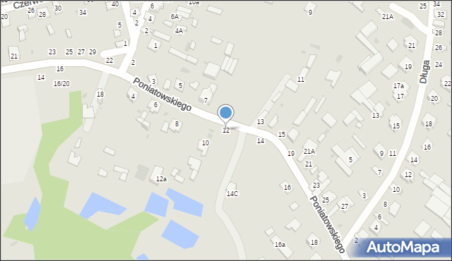 Ostrów Lubelski, Poniatowskiego, 12, mapa Ostrów Lubelski
