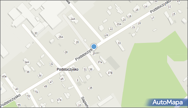 Ostrów Mazowiecka, Podstoczysko, 27, mapa Ostrów Mazowiecka