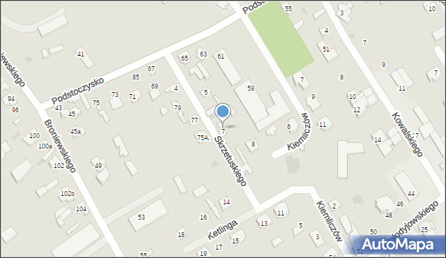 Ostrów Mazowiecka, Podstoczysko, 75, mapa Ostrów Mazowiecka