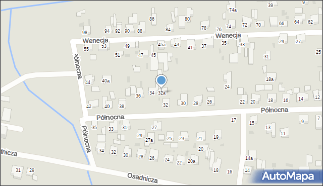 Ostrów Wielkopolski, Północna, 32a, mapa Ostrów Wielkopolski