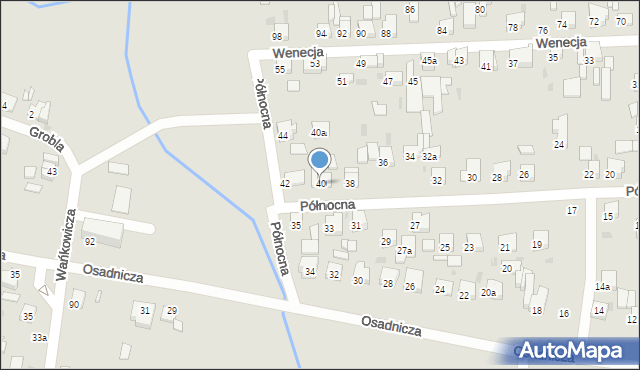 Ostrów Wielkopolski, Północna, 40, mapa Ostrów Wielkopolski