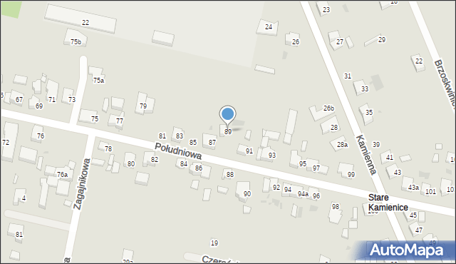 Ostrów Wielkopolski, Południowa, 89, mapa Ostrów Wielkopolski