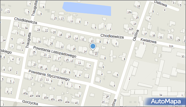 Ostrów Wielkopolski, Powstania Listopadowego, 12, mapa Ostrów Wielkopolski