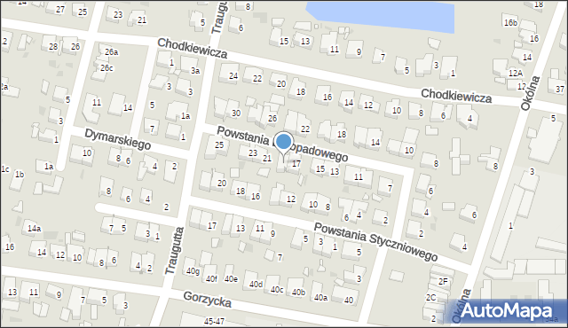 Ostrów Wielkopolski, Powstania Listopadowego, 19, mapa Ostrów Wielkopolski