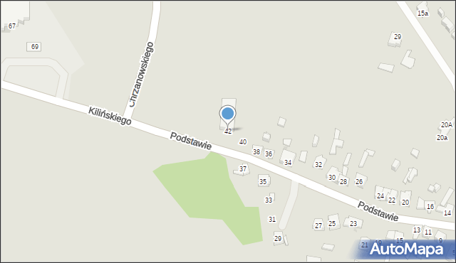 Ostrowiec Świętokrzyski, Podstawie, 42, mapa Ostrowiec Świętokrzyski