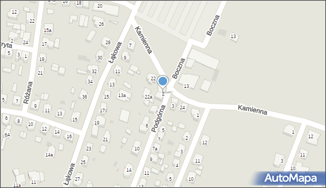 Ostrzeszów, Podgórna, 2, mapa Ostrzeszów