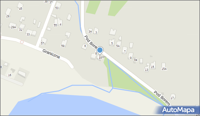 Oświęcim, Pod Borem, 10, mapa Oświęcimia