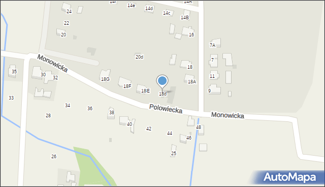 Oświęcim, Polowiecka, 18d, mapa Oświęcimia