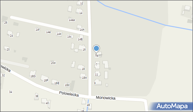 Oświęcim, Polowiecka, 7A, mapa Oświęcimia