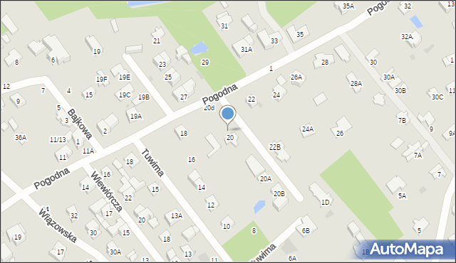 Otwock, Pogodna, 20E, mapa Otwock