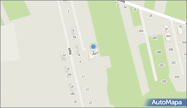 Otwock, Pokojowa, 18A, mapa Otwock