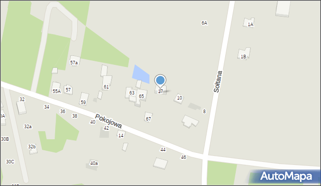 Otwock, Pokojowa, 67A, mapa Otwock