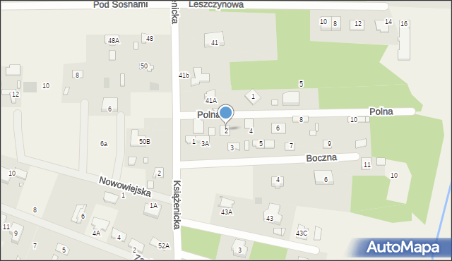 Owczarnia, Polna, 2, mapa Owczarnia