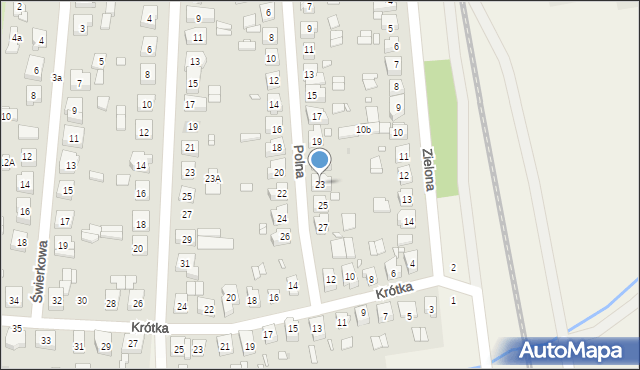 Owińska, Polna, 23, mapa Owińska