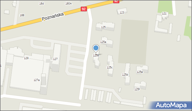 Ożarów Mazowiecki, Poznańska, 125b, mapa Ożarów Mazowiecki