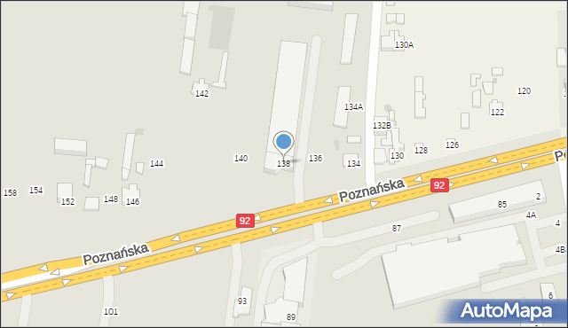 Ożarów Mazowiecki, Poznańska, 138, mapa Ożarów Mazowiecki