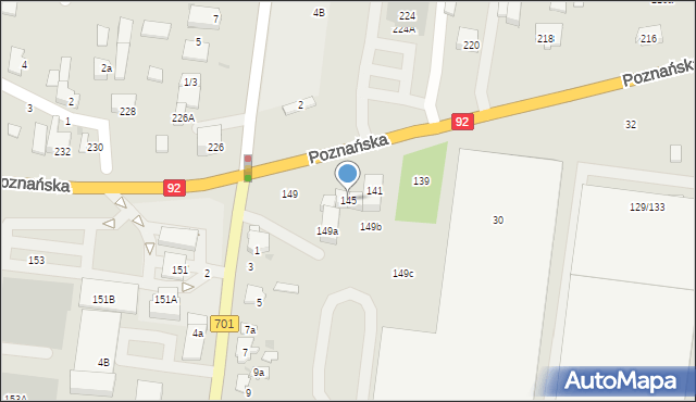 Ożarów Mazowiecki, Poznańska, 145, mapa Ożarów Mazowiecki