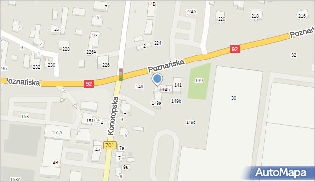 Ożarów Mazowiecki, Poznańska, 147, mapa Ożarów Mazowiecki