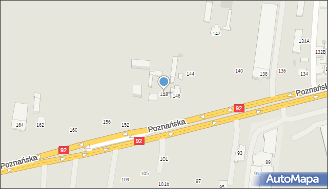 Ożarów Mazowiecki, Poznańska, 148, mapa Ożarów Mazowiecki