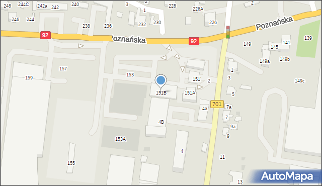 Ożarów Mazowiecki, Poznańska, 151B, mapa Ożarów Mazowiecki