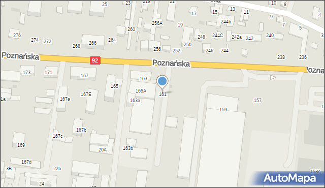 Ożarów Mazowiecki, Poznańska, 161, mapa Ożarów Mazowiecki