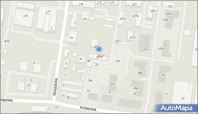 Ożarów Mazowiecki, Poznańska, 167d, mapa Ożarów Mazowiecki