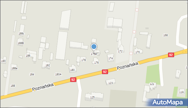 Ożarów Mazowiecki, Poznańska, 176a, mapa Ożarów Mazowiecki