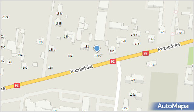 Ożarów Mazowiecki, Poznańska, 180A, mapa Ożarów Mazowiecki