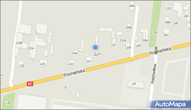 Ożarów Mazowiecki, Poznańska, 212, mapa Ożarów Mazowiecki