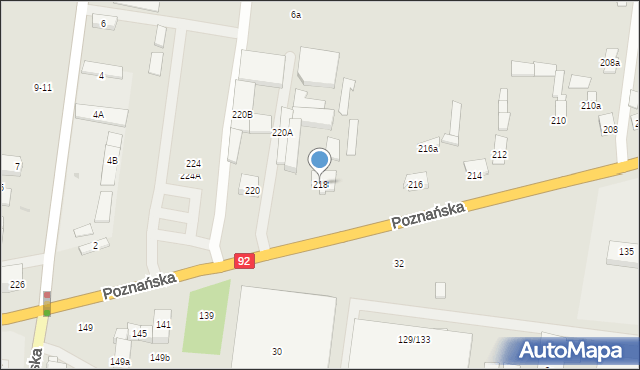 Ożarów Mazowiecki, Poznańska, 218, mapa Ożarów Mazowiecki